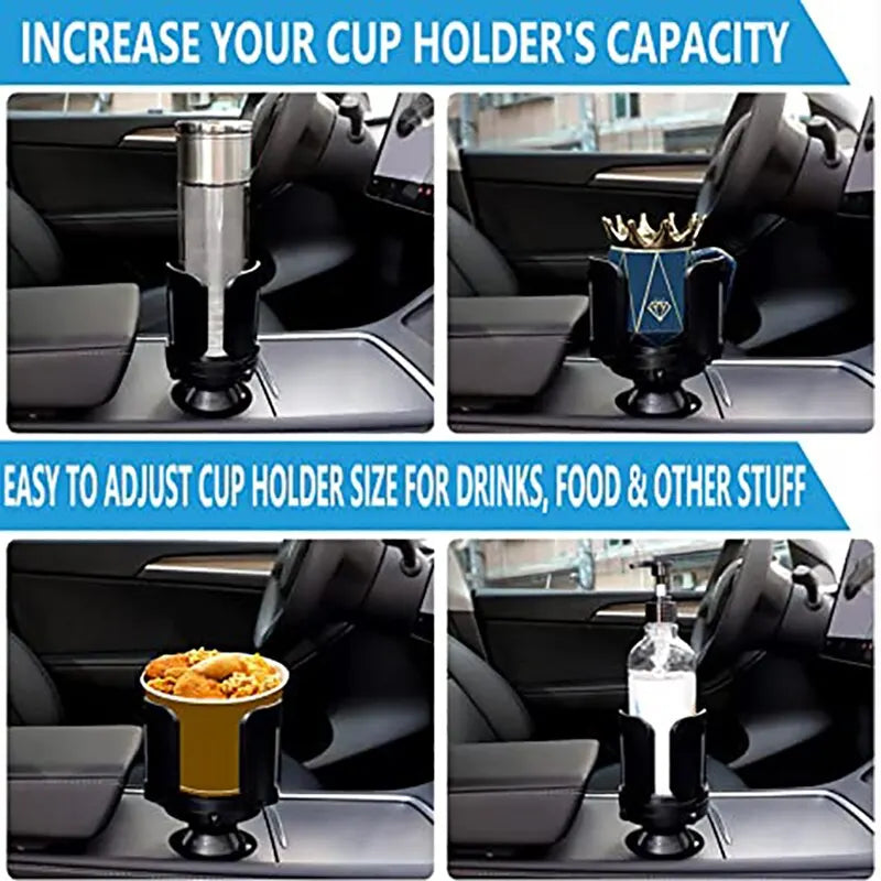 All Purpose Cup Holder Expander for Car Organizer Adapters Holders Universal Compatible with 2.56" to 5.51"